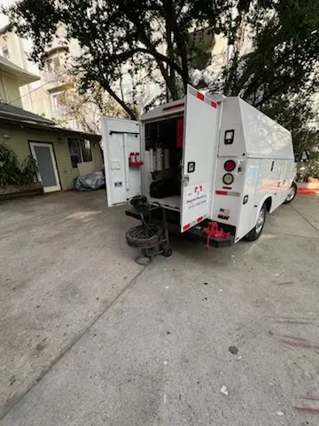 Magnet Plumbing service vehicle on-site for Slab Leak Repair in Wilshire